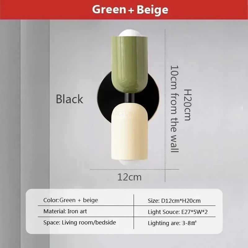 Nordic LED Wall Lamps – Modern Minimalist Double Wall Lamp for Living Room, Bedroom, Study and Indoor Decoration