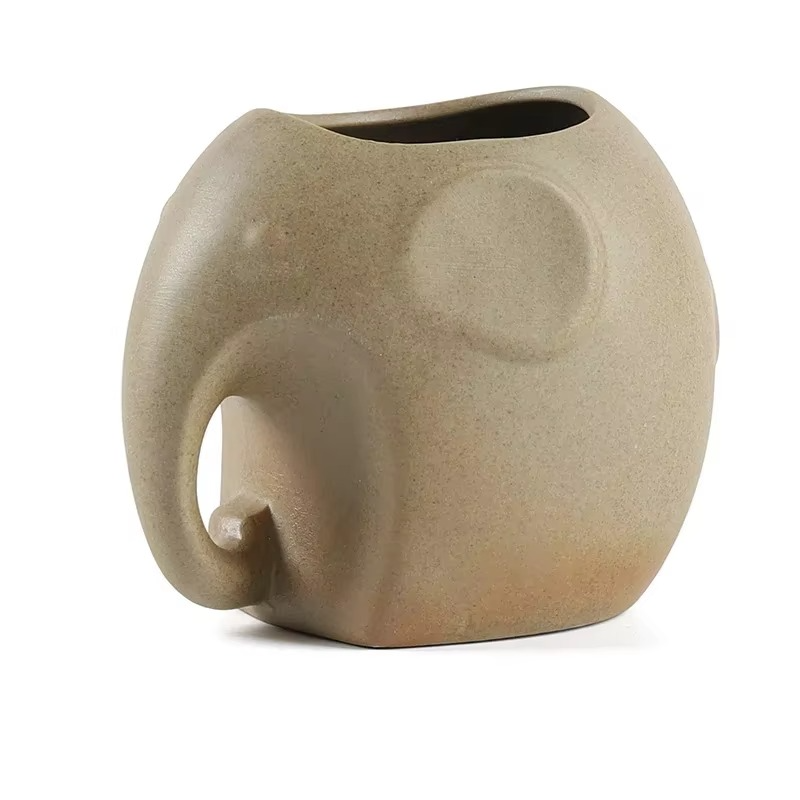 Handcrafted Animal Ceramic Succulent Pots, Small Breathable Desktop Planters
