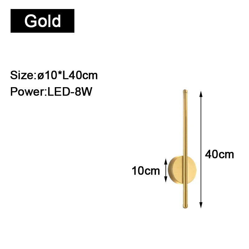Gold Black Indoor LED Wall Lamps: Stylish lighting for your space