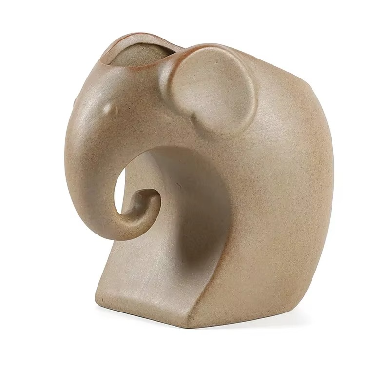 Handcrafted Animal Ceramic Succulent Pots, Small Breathable Desktop Planters