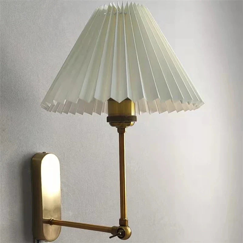 Modern swivel wall lamp – LED origami lampshade for bedroom, living room and bathroom decoration