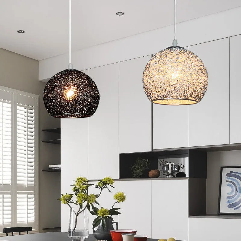 Modern Colorful Round Pendant Light – E27 LED Pendant Lamp for Bedroom, Living Room, Café and Restaurant