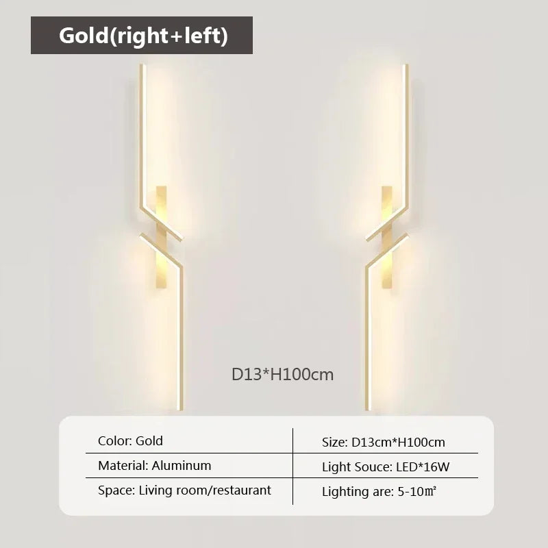 Modern LED Wall Lamp - Minimalist design, up and down light for bedroom, living room, TV sofa and lobby - Dimmable wall mounted lighting