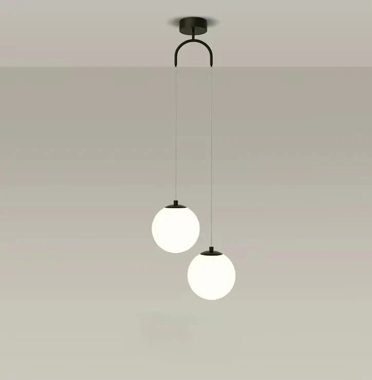 Modern Glass LED Pendant Light – Nordic Style Hanging Lamp for Living Room, Bedroom, Restaurant and Bar, 220V AC, Indoor Lighting Fixture