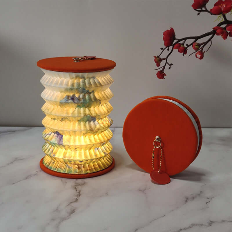 Foldable small lantern for cultural and creative gifts