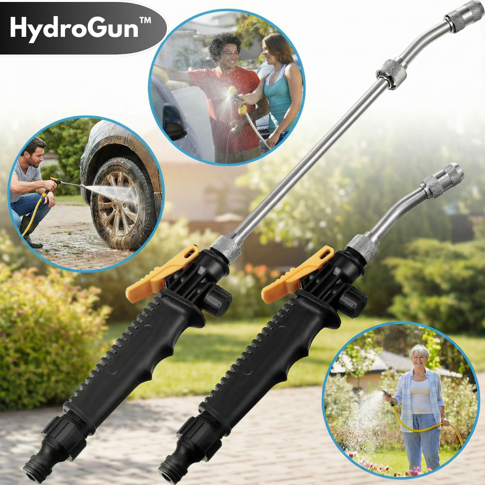 AquaForce 2-in-1 High Pressure Water Gun — Say goodbye to dirt stress and enjoy effortless shine moments!