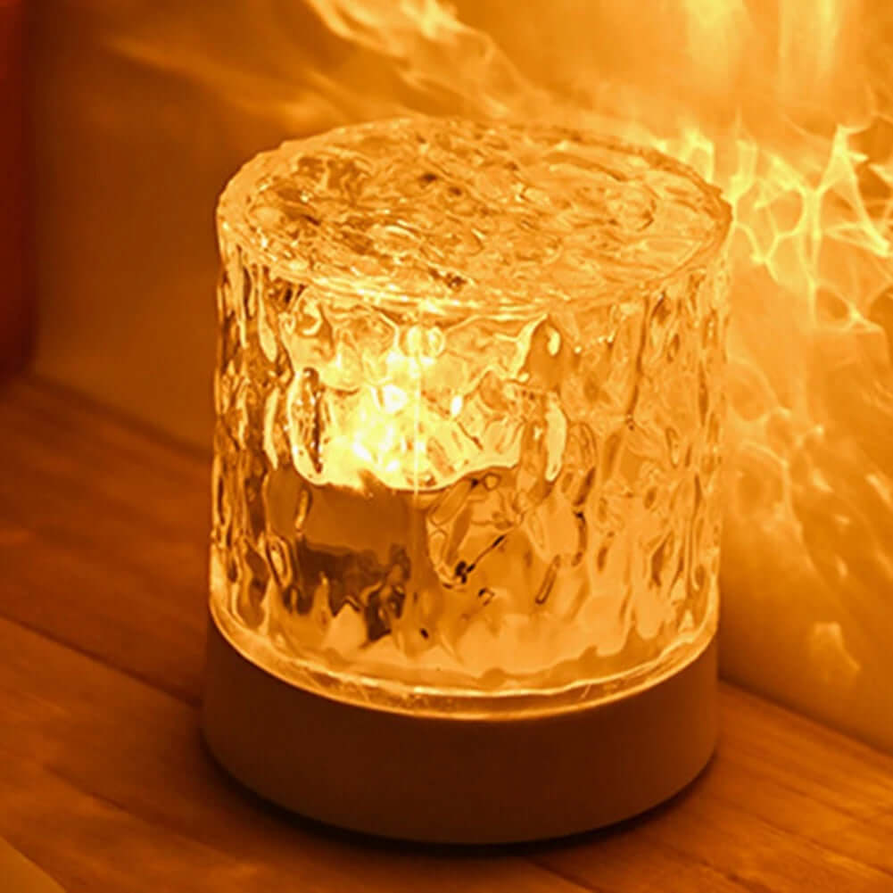 Crystal lamp water wave projector night light decoration home bedroom aesthetic atmosphere holiday gift sunset lights home decoration