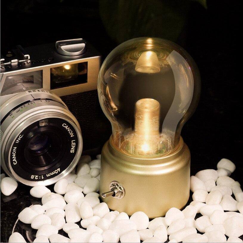 Vintage Rechargeable LED Mini Bedside Lamps