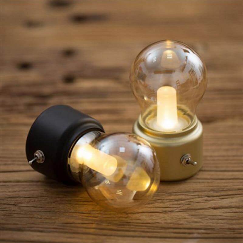 Vintage Rechargeable LED Mini Bedside Lamps