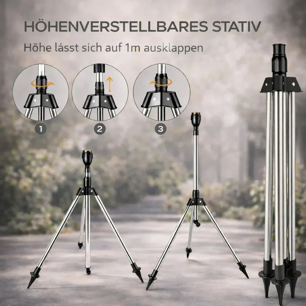 AquaStraal Garden Sprinkler With Tripod 360 Degrees