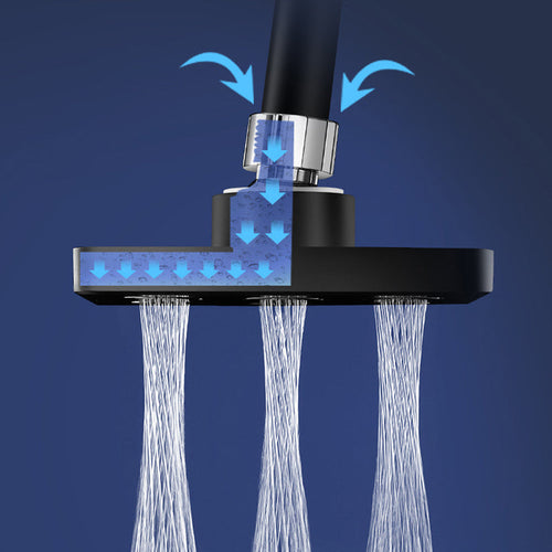 360° adjustable square shower head